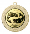 E276 02 Medaille "Uranos" Ø 70 mm inkl. Wunschemblem und KordelFußballmedaille mit Band oder Kordel