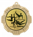E278 02 Medaille "Thaumas" Ø 70 mm inkl. Wunschemblem und KordelFußballmedaille mit Band oder Kordel