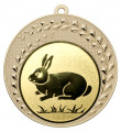 E280 02 Medaille "Keto" Ø 70 mm inkl. Wunschemblem und KordelFußballmedaille mit Band oder Kordel