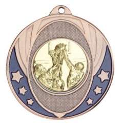Medaille "Nemea" Ø 50mm mit Wunschemblem und Band bronze
