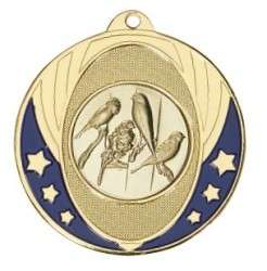 Medaille "Nemea" Ø 50mm mit Wunschemblem und Band gold