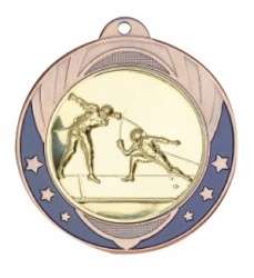 Medaille "Midea" Ø 70mm mit Wunschemblem und Band bronze