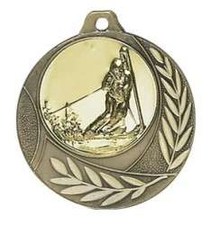 Medaille "Arezzo" Ø 40mm mit Wunschemblem und Band bronze