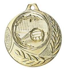 Medaille "Arezzo" Ø 40mm mit Wunschemblem und Band gold