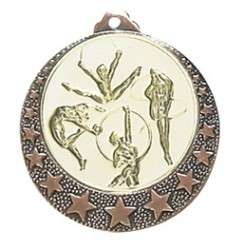 Danke Medaille "Brixia" Ø 32mm mit Doming-Aufkleber und Band bronze