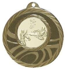 Medaille "Brinidis" Ø 50mm mit Wunschemblem und Band bronze