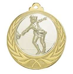 Medaille "Cortona" Ø 70mm mit Wunschemblem und Band gold