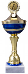 Pokale 10er Serie 56280 gold/blau mit Deckel 26,7 cm