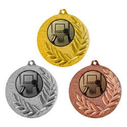 Medaille "Gladiolen" Ø 50 mm inkl. Wunschemblem und Kordel