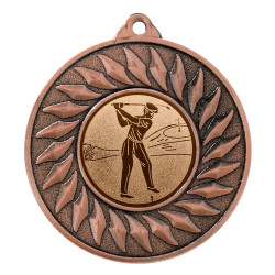 Medaille "Disteln" Ø 50 mm inkl. Wunschemblem und Kordel bronze