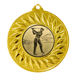 Medaille "Disteln" Ø 50 mm inkl. Wunschemblem und Kordel gold