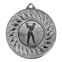 Medaille "Disteln" Ø 50 mm inkl. Wunschemblem und Kordel silber