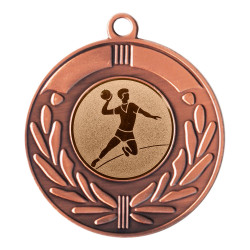 Medaille "Ranunkeln" Ø 50 mm inkl. Wunschemblem und Kordel bronze