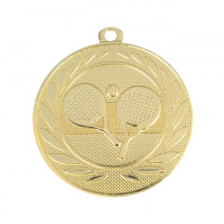 Medaille "Tennis" Ø 50mm mit Band Gold