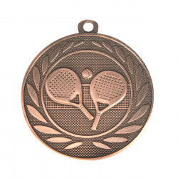 Medaille "Tennis" Ø 50mm mit Band Bronze