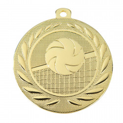 Medaille "Volleyball" Ø 50mm mit Band Gold