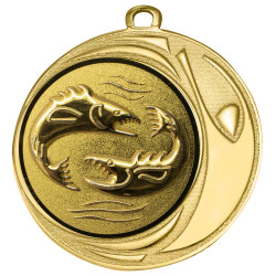 Medaille "Aloe" Ø 70 mm inkl. Wunschemblem und Kordel gold
