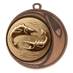 Medaille "Aloe" Ø 70 mm inkl. Wunschemblem und Kordel bronze