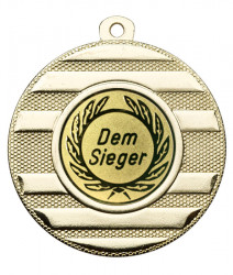 Medaille "Keren" Ø 50 mm inkl. Wunschemblem und Kordel gold