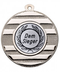 Medaille "Keren" Ø 50 mm inkl. Wunschemblem und Kordel silber