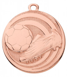 Fußballmedaille "Schuss" Ø 45 mm inkl. Kordel bronze