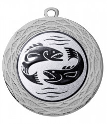 Medaille "Uranos" Ø 70 mm inkl. Wunschemblem und Kordel silber