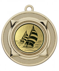 Medaille "Nereus" Ø 50 mm inkl. Wunschemblem und Kordel gold