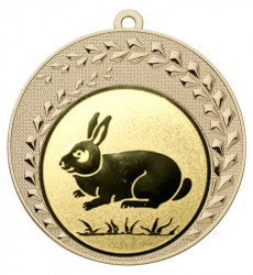Medaille "Keto" Ø 70 mm inkl. Wunschemblem und Kordel gold