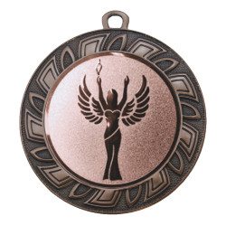 Medaille "Germini" Ø 70 mm inkl. Wunschemblem und Kordel bronze