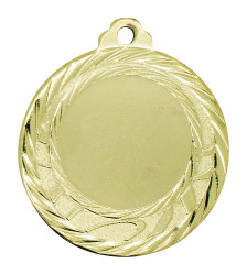 Medaille "Olympia" Ø 40mm mit Wunschemblem und Band gold