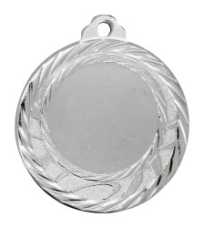Medaille "Olympia" Ø 40mm mit Wunschemblem und Band silber