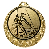 Angel Medaille "Brixia" Ø 32mm mit Wunschemblem und Band gold