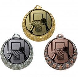 Basketball Medaille "Brixia" Ø 32mm mit Wunschemblem und Band 