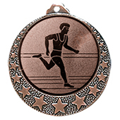 Lauf Medaille "Brixia" Ø 32mm mit Wunschemblem und Band bronze