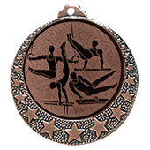 Turn Medaille "Brixia" Ø 32mm mit Wunschemblem und Band bronze