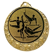Turn Medaille "Brixia" Ø 32mm mit Wunschemblem und Band gold