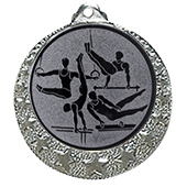 Turn Medaille "Brixia" Ø 32mm mit Wunschemblem und Band silber