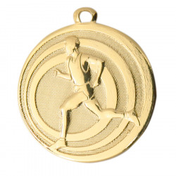 Medaille "Läufer" Ø 45 mm mit Kordel gold
