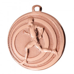 Medaille "Läufer" Ø 45 mm mit Kordel bronze