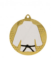 Medaille "Judo" Ø 50mm mit Band Gold