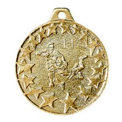 Nn11 1 Medaille "Football" Ø 40mm gold mit Band