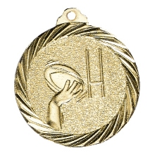 Nx15 Neu 1 Medaille "Football" Ø 32mm gold mit Band