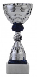 SALE: Pokale 6er Serie S488 silber/blau 24 cm