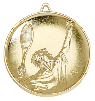Medaille Tennis Ø 65mm gold mit Band