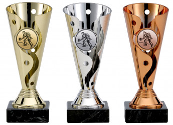 NEU 2018 Pokale Pokal Kegeln Bowling 4er Set Pokalserie mit Gravur 